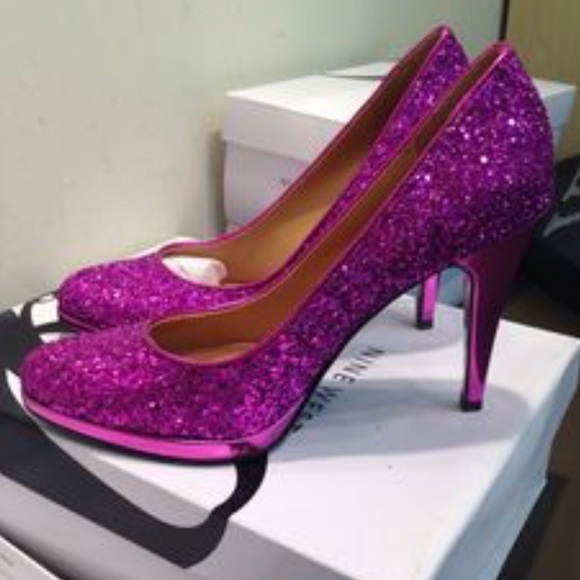 nine west purple heels
